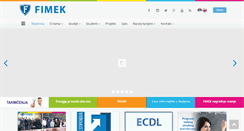 Desktop Screenshot of fimek.edu.rs